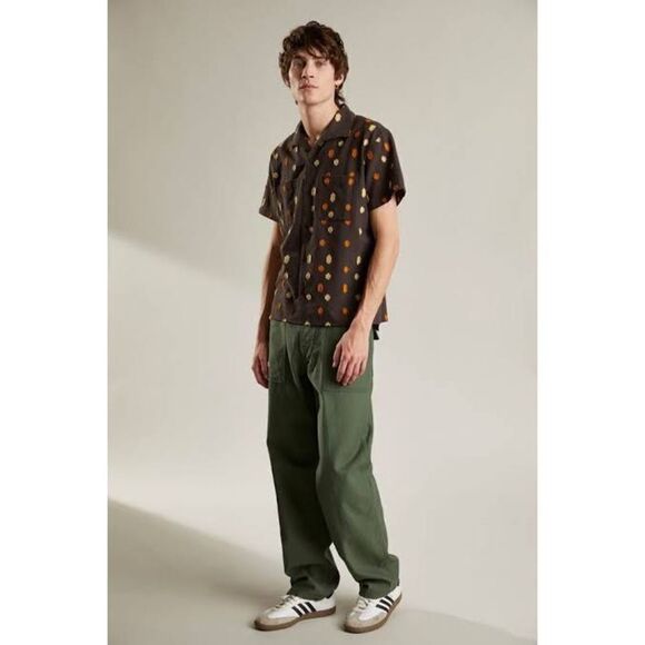 Urban Outfitters BDG Clipped Geo Shirt Size S - Picture 1 of 8